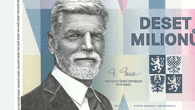 Foto: Prezident Pavel má vlastní bankovku. Symbolizuje všech deset milionů Čechů