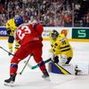 Lukáš Sedlák a Filip Gustavsson v semifinále MS 2024 Česko - Švédsko