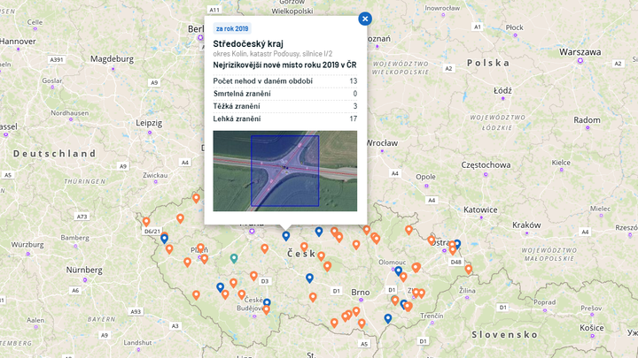 Místa, kde se často bourá. Toto jsou nové nejnebezpečnější křižovatky v Česku
