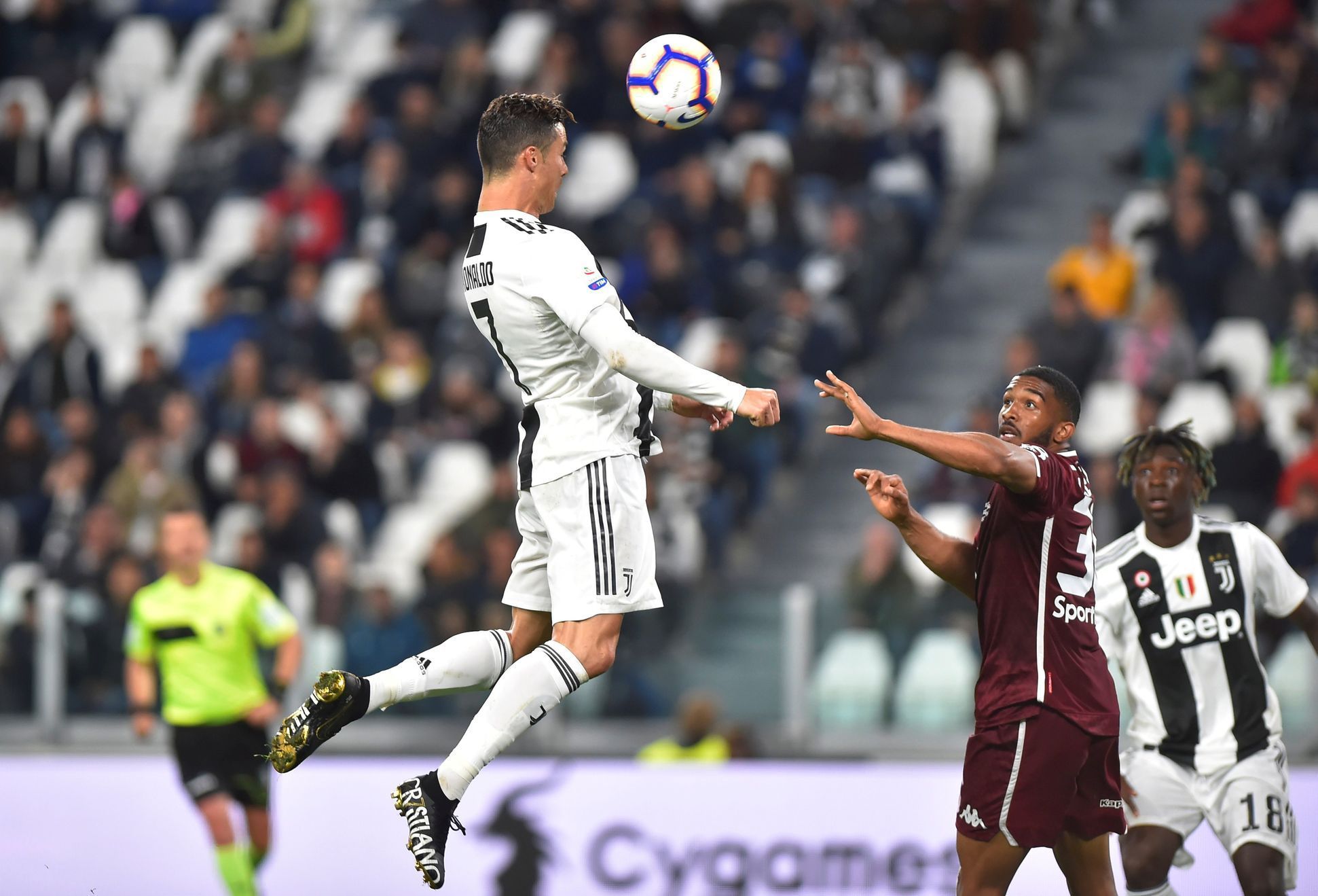 Italská fotbalová liga 2018/19, Juventus - Turín FC: Cristiano Ronaldo vyrovnal na 1:1.
