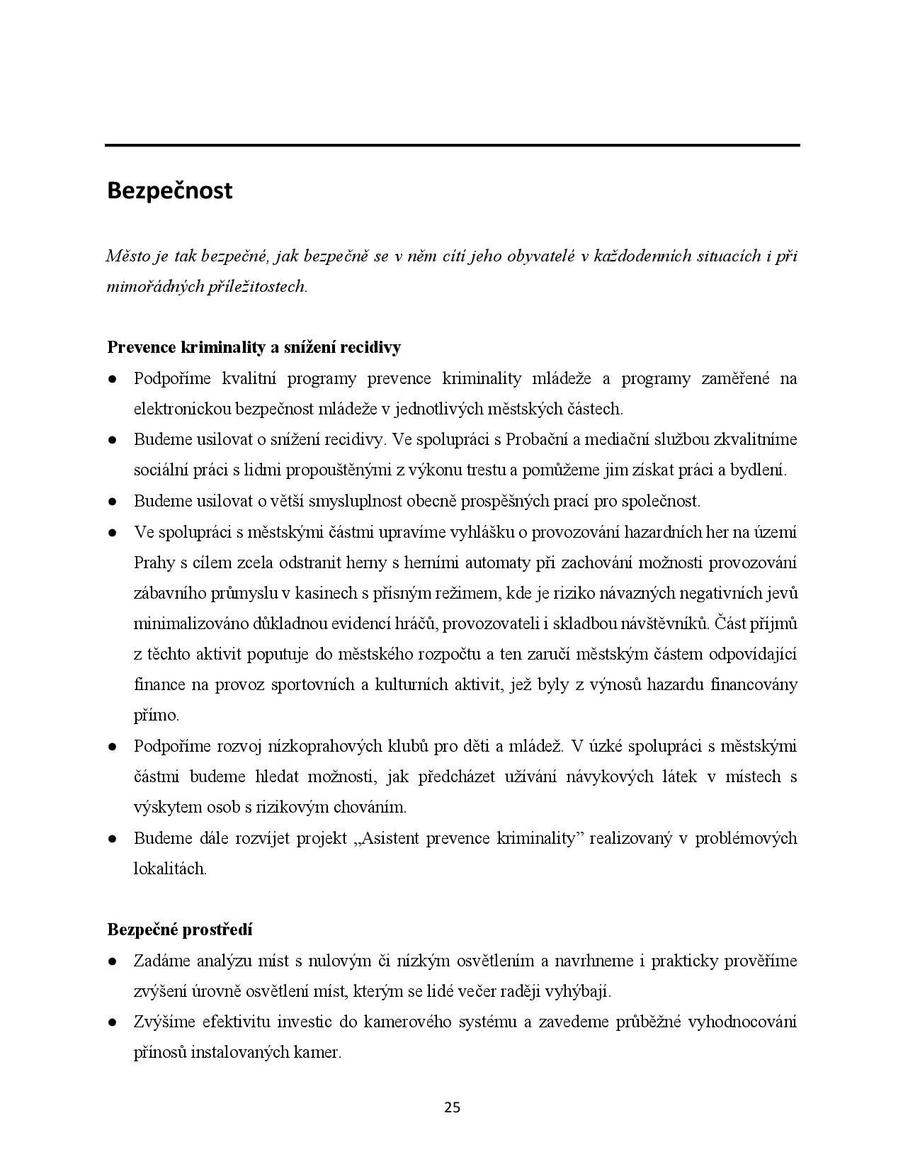 Koaliční program - Praha Sobě - 7. 11. 2018