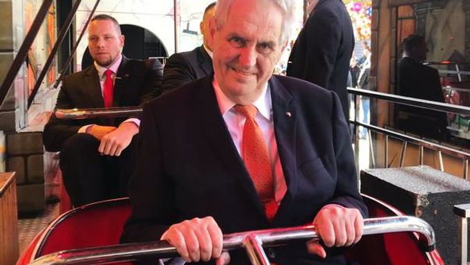Miloš Zeman navštívil dopoledne 1. 4. 2019 Matějskou pouť v Praze.