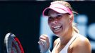 Lucie Hradecká slaví vítězství v prvním kole Australian Open