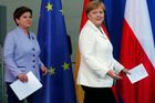 Polská premiérka doufá ve znovuzvolení Merkelové. Evropa ji potřebuje, říká