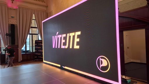 Volební štáb Pirátů.