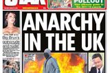 Daily Star: "Anarchy in the UK. (anarchie ve Velké Británii - pozn. red.) Premiér se vrací zpátky, zatímco se teror šíří dál." Titulek "Anarchy in the UK" odkazuje na britskou punkovou skupinu Sex Pistols a její stejnojmenný hit.