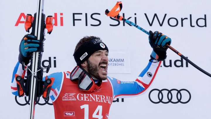 "Křič, co nejvíc dokážeš!" Francouz korunoval životní sezonu triumfem v Kitzbühelu; Zdroj foto: Reuters