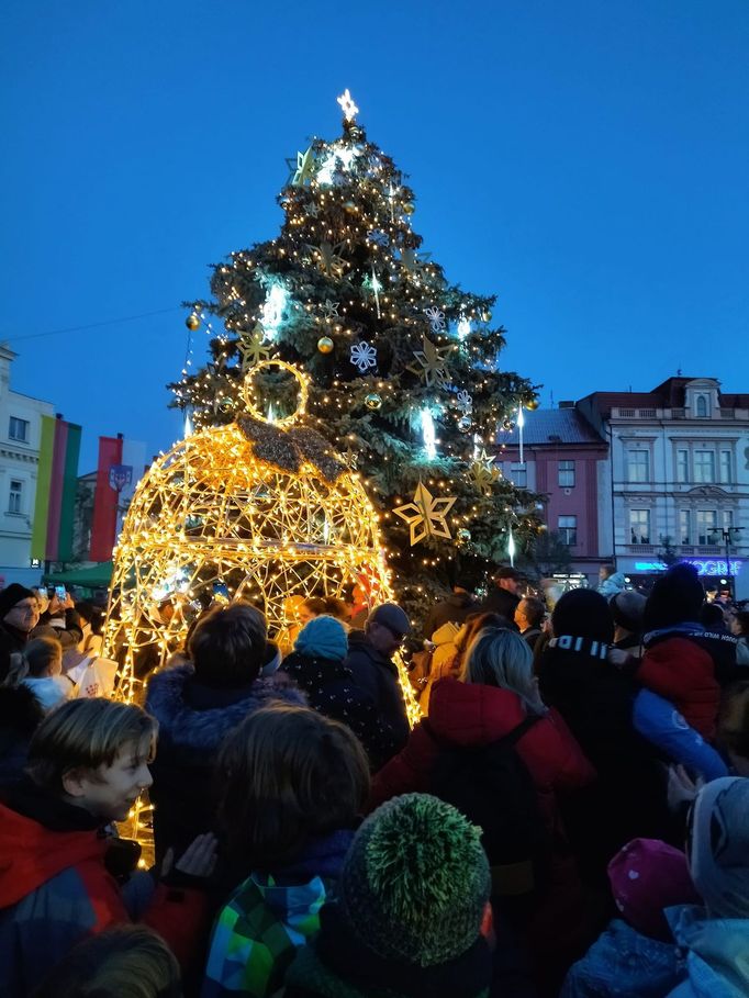 Vánoční stromky, česká města, 2022