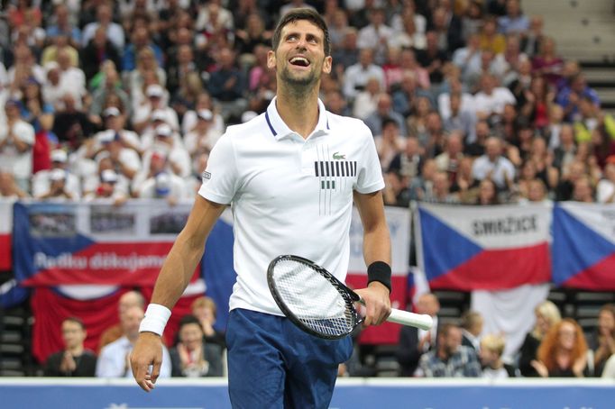 Novak Djokovič na rozlučce Radka Štěpánka