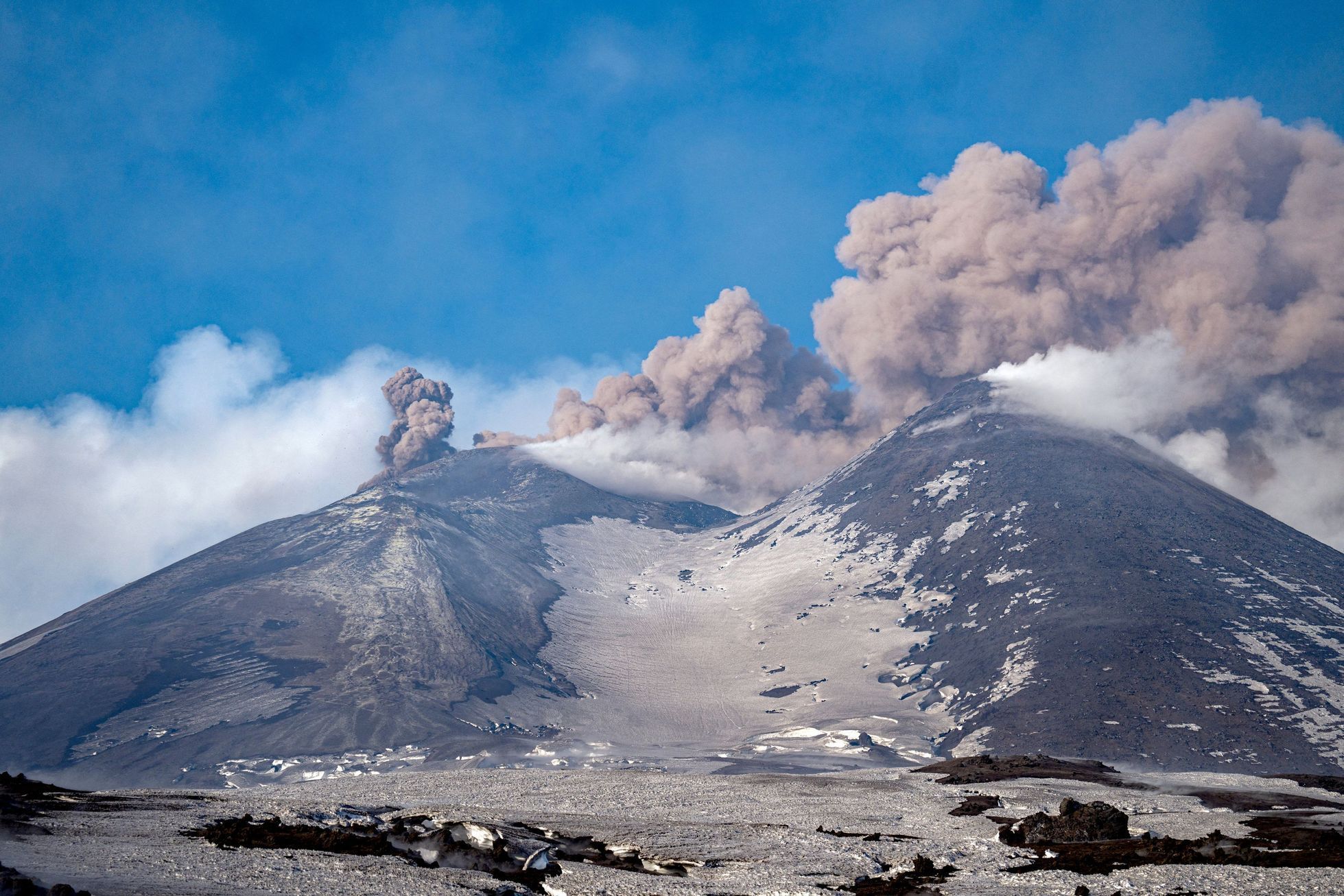 Etna, sopka, erupce, sníh, láva, Zahraničí, Itálie, Reuters