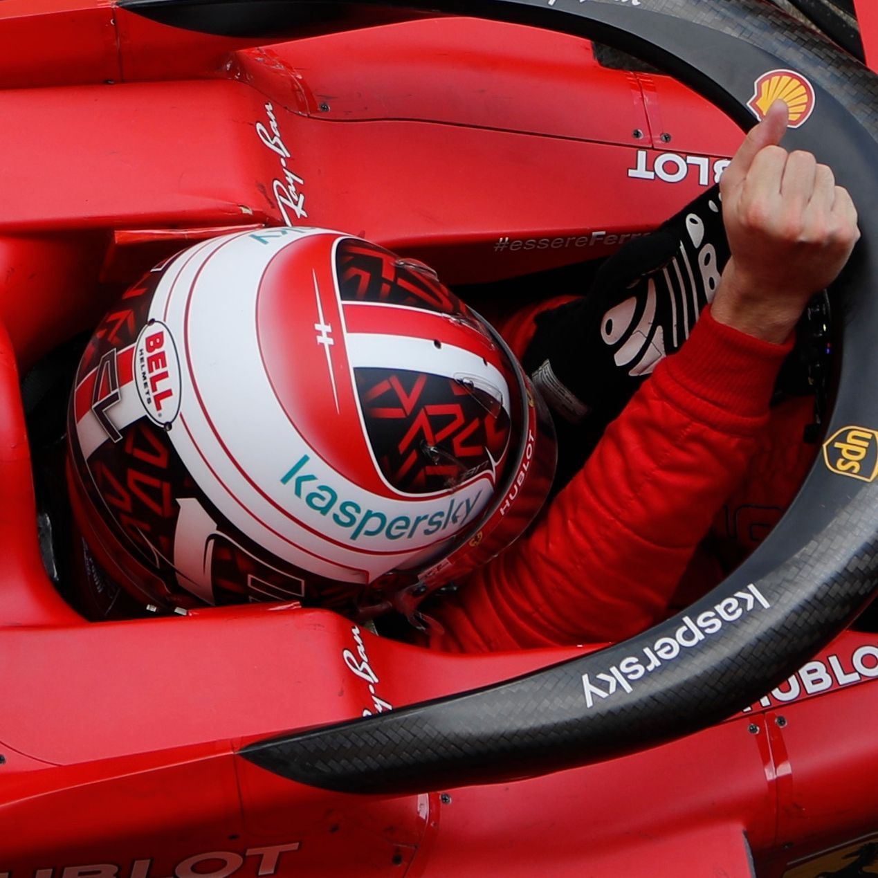 Charles Leclerc ve Ferrari ve Velké ceně Španělska 2020