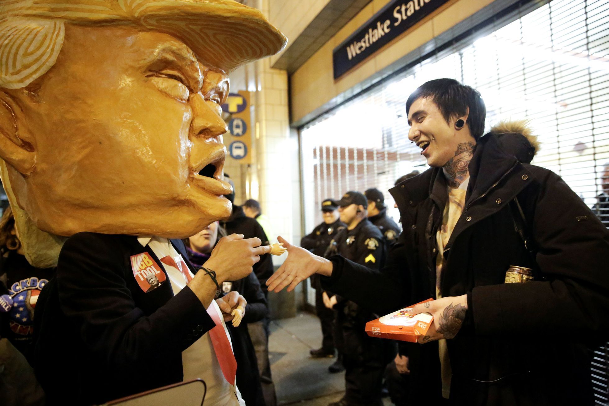 Protesty proti Trumpovi, seattle, leden 2017