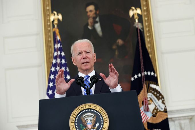 Americký prezident Joe Biden v Bílém domě.