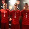 Nové dresy fotbalové reprezentace na Euro 2016: Bořek Dočkal, Michal Kadlec, Pavel Kadeřábek, Václav Darida