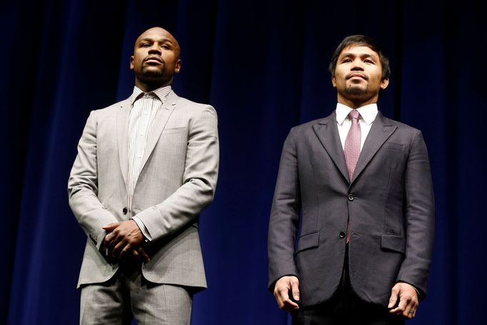 Floyd Mayweather vs. Manny Pacquiao na úvodní tiskové konferenci