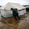 Vyklízení uprchlického tábora v Idomeni