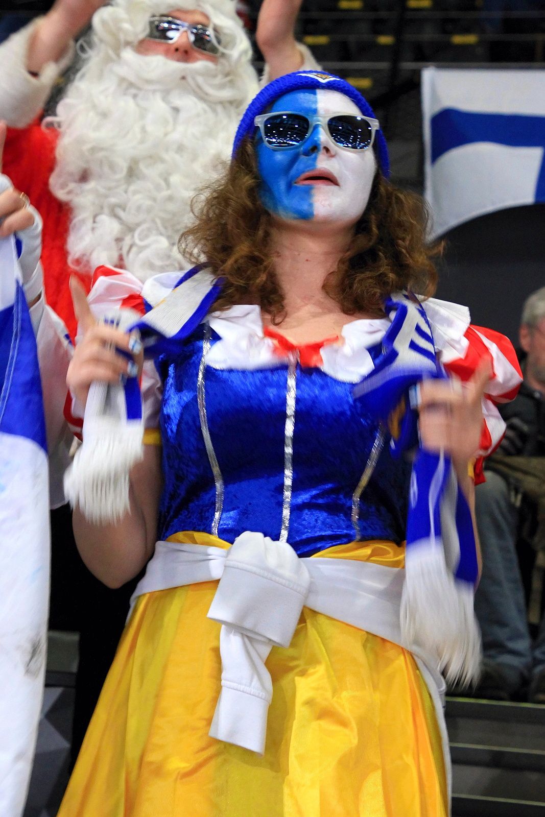 Fanoušci v zápase Finsko - Francie