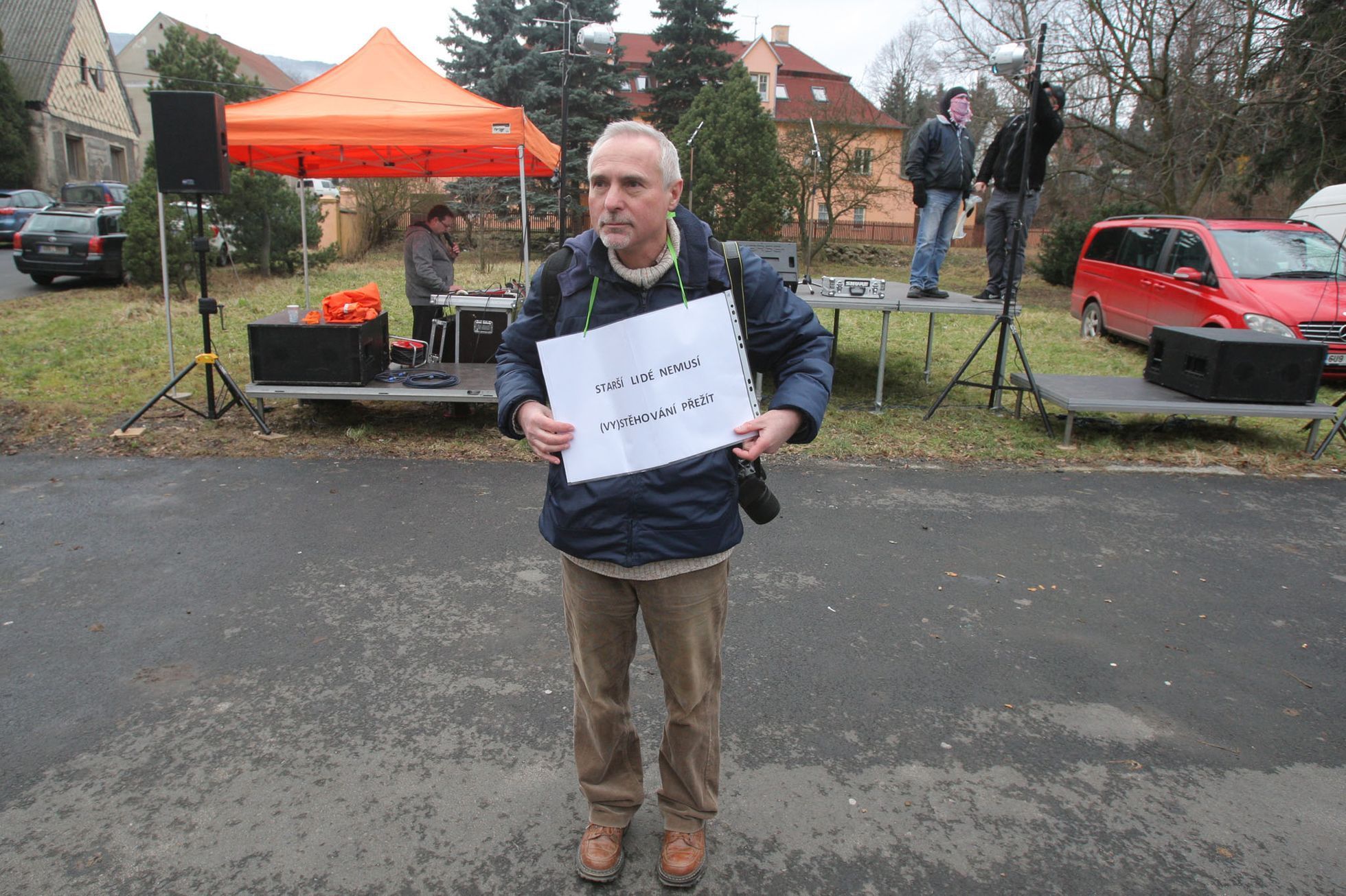 Demonstrace občanů Horního Jiřetína