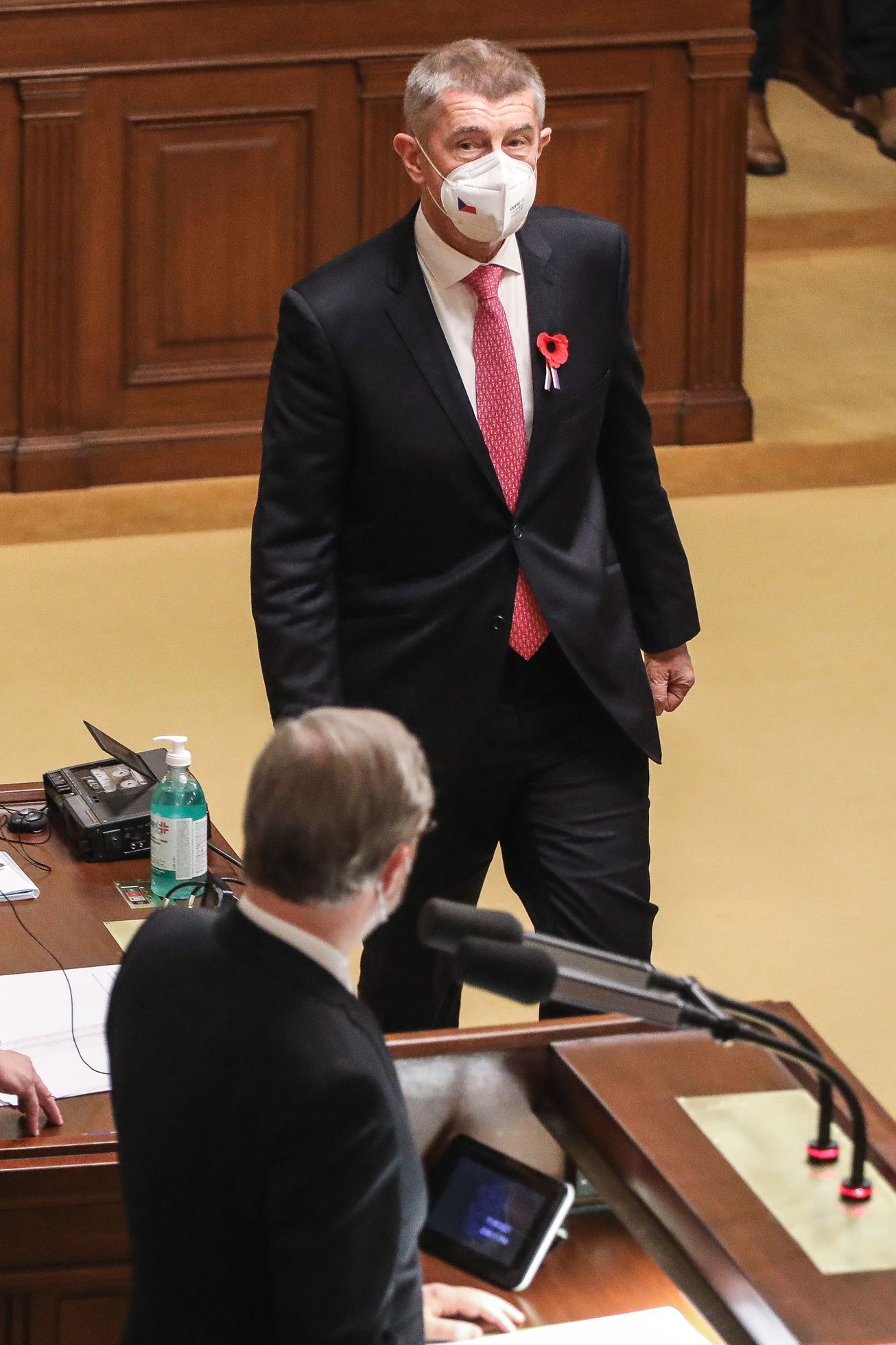 První zasedání poslanecká sněmovna, 8. 11. 2021 - Andrej Babiš a Petr Fiala