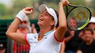 Česká tenistka Petra Cetkovská na Wimbledonu 2011.