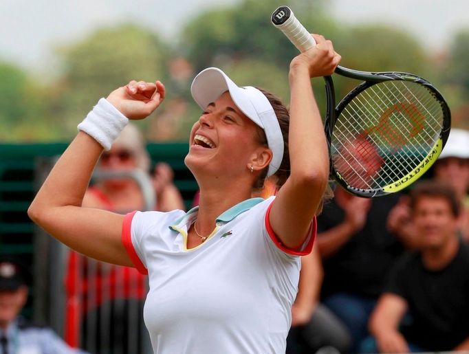 Česká tenistka Petra Cetkovská na Wimbledonu 2011.