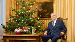 Prezident Miloš Zeman pronáší vánoční poselství.