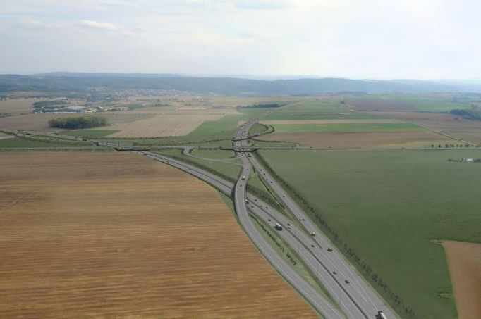 Začátek D3 v jižní části pražského okruhu