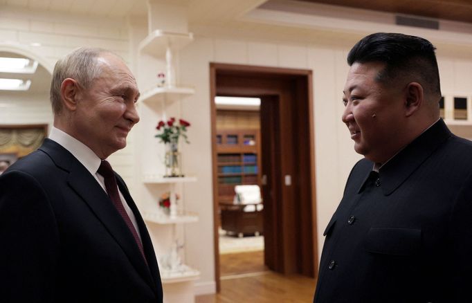 Ruský prezident Vladimir Putin na návštěvě Severní Koreji.