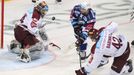 Sparta Praha - Kometa Brno, extraliga 2016/17. Tomáš Pöpperle, Michal Barinka a Hynek Zohorna