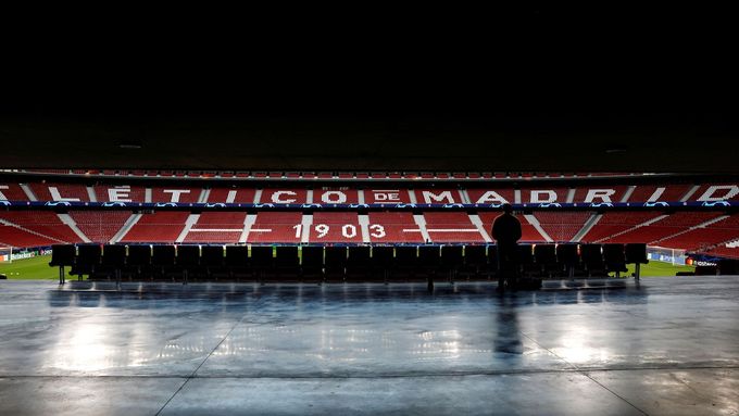 FILE PHOTO: Soccer Football - Champions League - Atletico Madrid Training - Wanda Metropolitano, Madrid, Spain - February 22, 2022 General view during training REUTERS/Ju