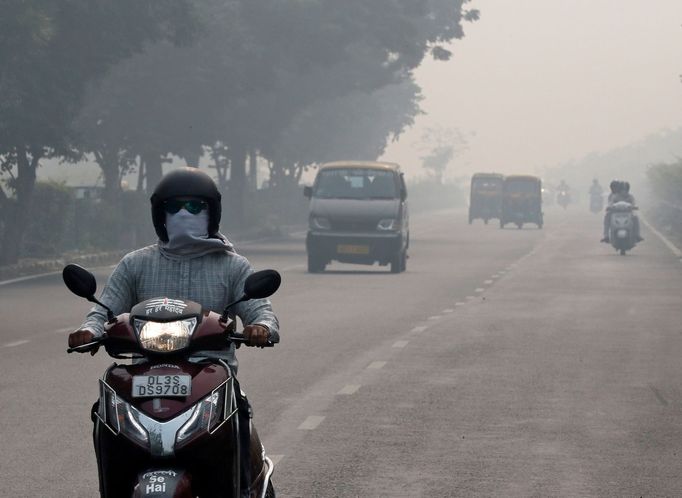 Smog v indickém Dillí.