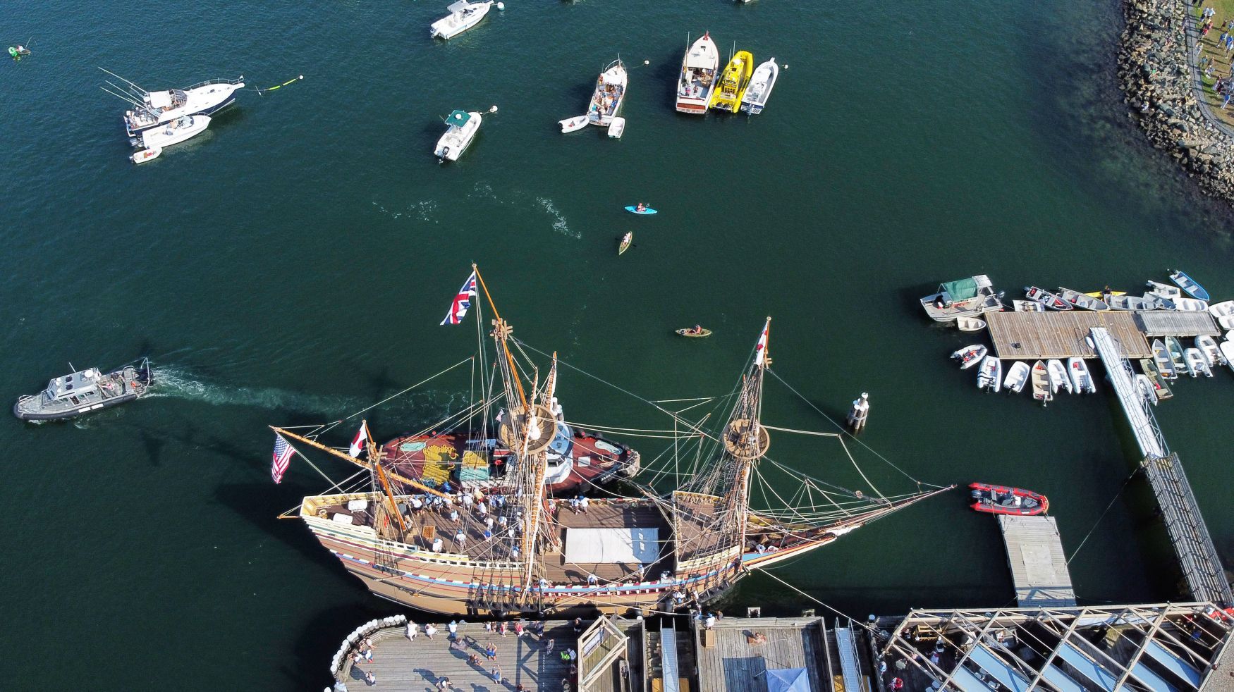 Jednorázové užití / Fotogalerie / Návrat nově zrekonstruovaná historické plachetnice Mayflower II / Č