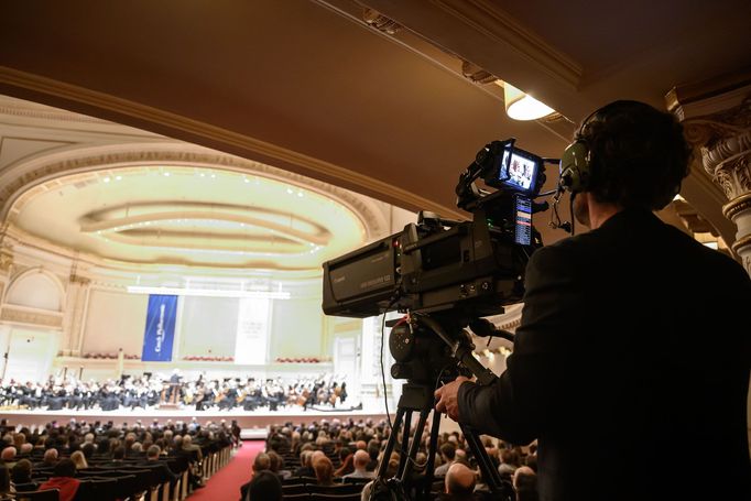 Snímek z úterního vystoupení České filharmonie v newyorské Carnegie Hall.