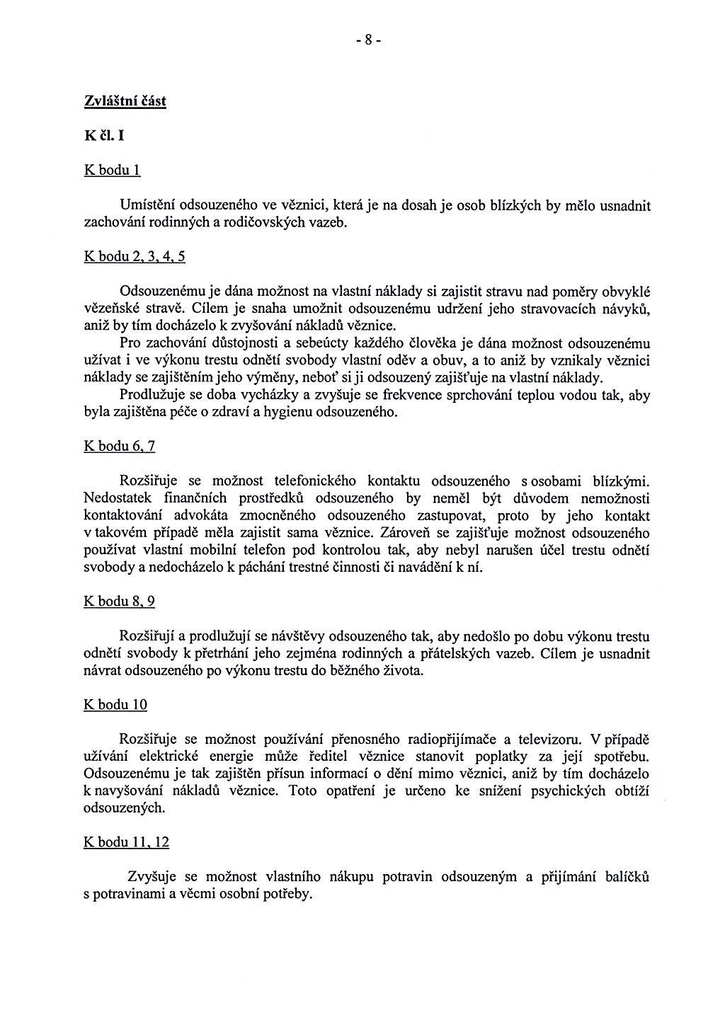 Rath - změna zákona č. 169/1999 o výoknu trestu odnětí svobody - strana 8