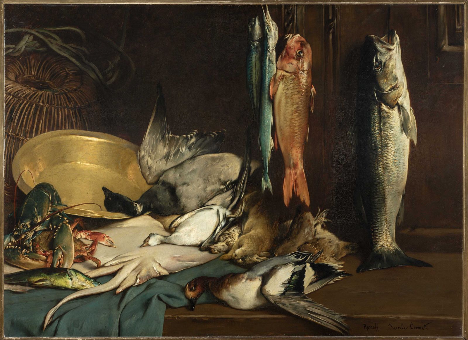 Jaroslav Čermák: Vzpomínka na Roscoff, 1873, olej, plátno, 117,5 × 160,5 cm