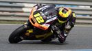 Filip Salač na motocyklu Moto2 v barvách ELF Marc VDS Racing Teamu při testech před sezonou 2025
