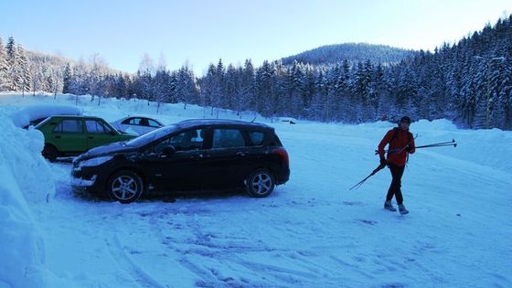 Test parkovišť v lyžařských střediscích Krkonoš