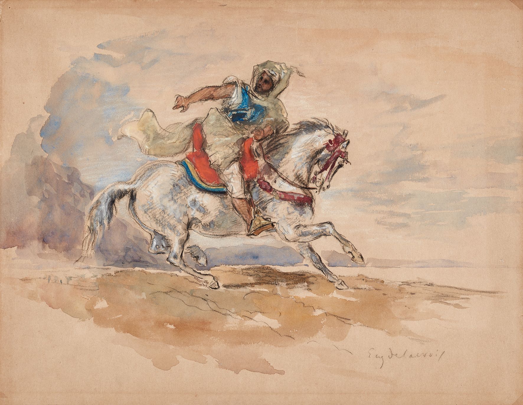Eugène Delacroix (1798–1863) Orientální jezdec