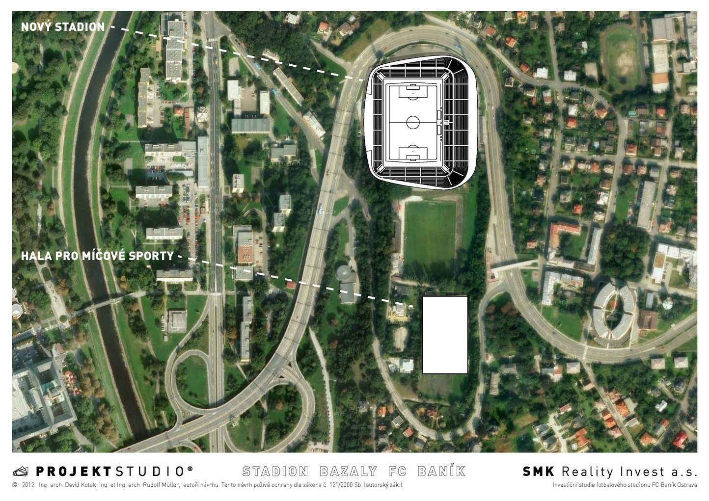 Návrh nového stadionu na Bazalech