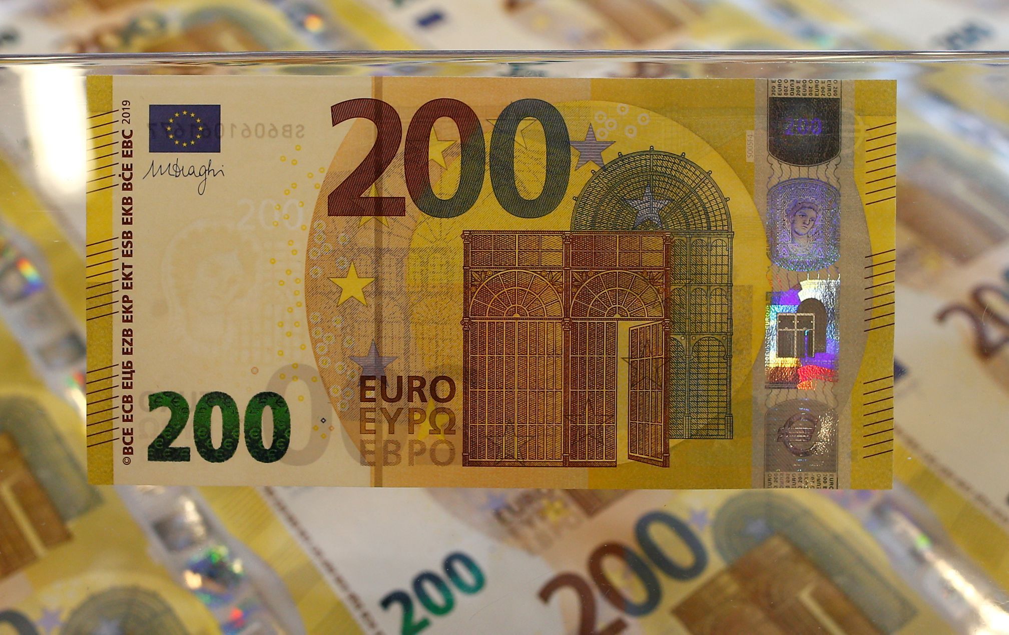 Euro bankovky měna peníze