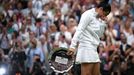 Tennis - Wimbledon - All England Lawn Tennis and Croquet Club, London, Britain - July 15, 2023 Tunisia’s Ons Jabeur with the runners up trophy after losing her final matc