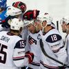 Radost hráčů USA pro Finsku na MS v hokeji 2013