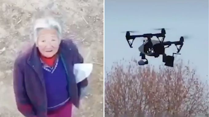 Čínské úřady se brání šíření koronaviru. Začaly používat drony s kamerou a megafonem. Lítají nad obyvateli a upozorňují na nedodržování pravidel.