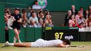 Novak Djokovič ve finále Wimbledonu 2019