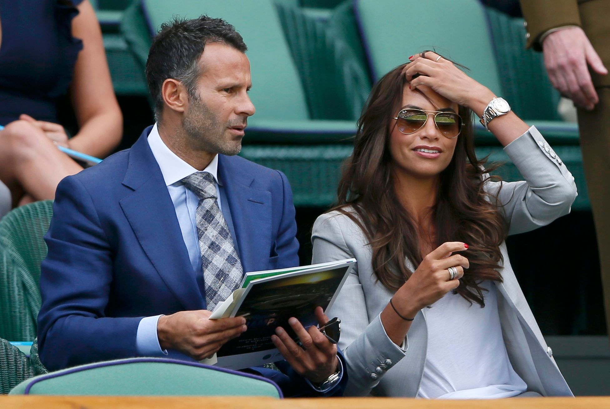 Wimbledon: Ryan Giggs s manželkou na zápase Sereny Williamsové a Čeng Ťie