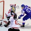 Adam Liška dává gól v zápase Slovensko - Kanada na MS 2019