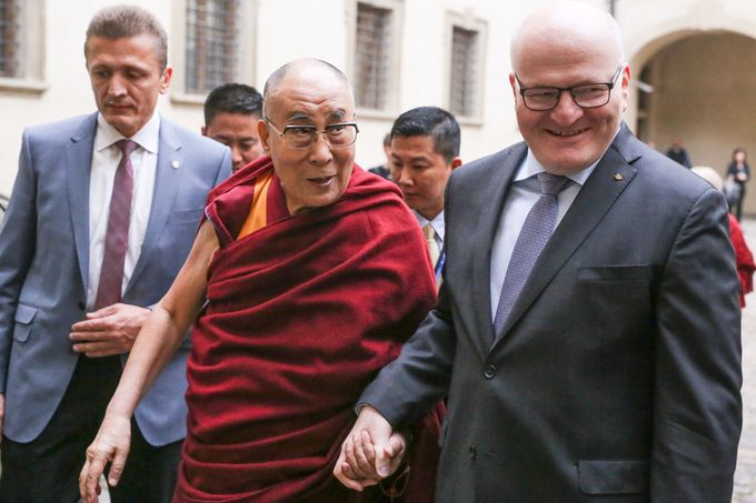 Daniel Herman a Jeho Svatost dalajlama.