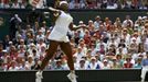 Serena Williamsová ve finále Wimbledonu.