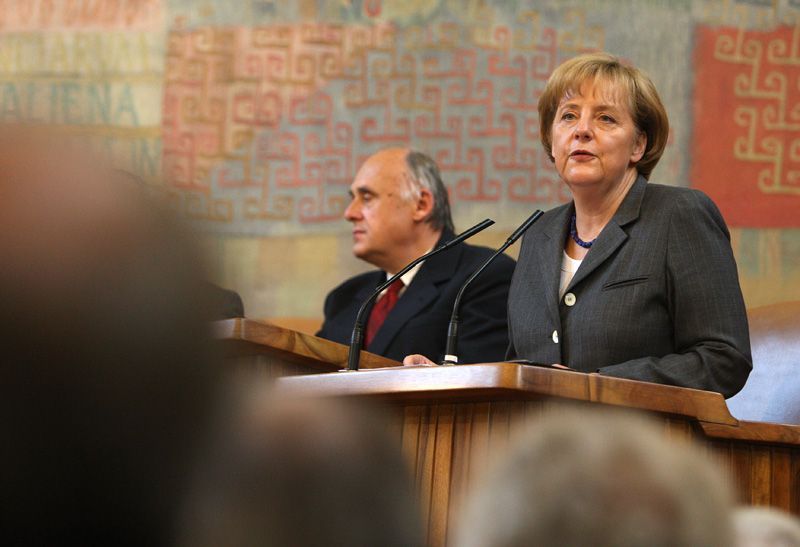 Angela Merkelová na Karlově univerzitě