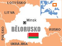Mapa Bělorusko